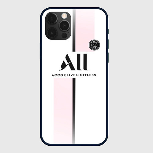 Чехол iPhone 12 Pro Messi 30 PSG Pink Theme / 3D-Черный – фото 1