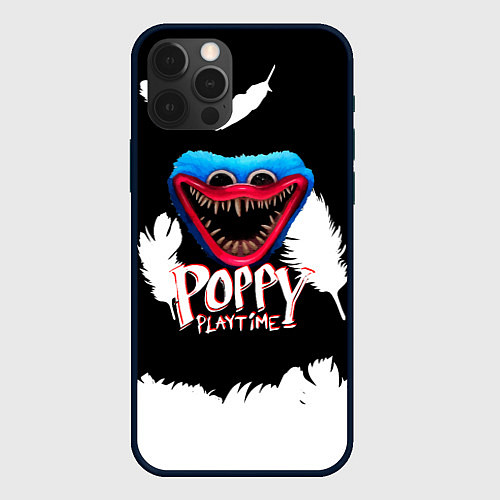 Чехол iPhone 12 Pro Poppy Playtime Перья / 3D-Черный – фото 1