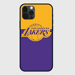 Чехол iPhone 12 Pro LAKERS LINE HEXAGON SPORT