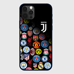 Чехол для iPhone 12 Pro JUVENTUS LOGOBOMBING SPORT, цвет: 3D-черный