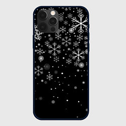 Чехол iPhone 12 Pro Снежинки - С Новый год