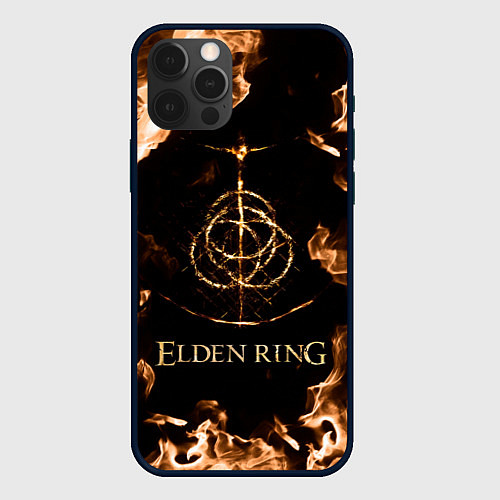 Чехол iPhone 12 Pro Elden Ring Logo / 3D-Черный – фото 1