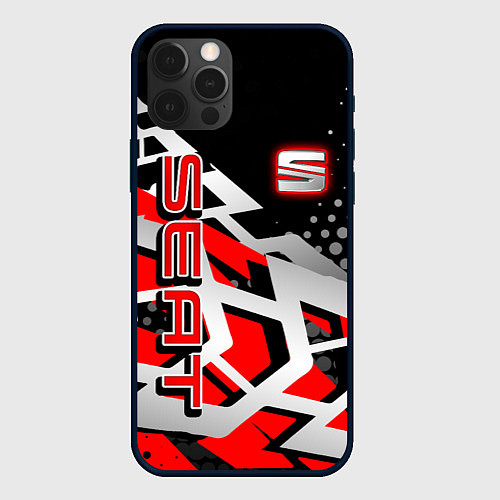 Чехол iPhone 12 Pro SEAT СЕАТ / 3D-Черный – фото 1