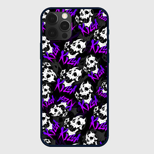 Чехол iPhone 12 Pro JOJO KILLER QUEEN КОРОЛЕВА УБИЙЦА УЗОР / 3D-Черный – фото 1