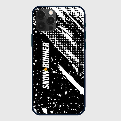 Чехол iPhone 12 Pro SnowRunner Logo / 3D-Черный – фото 1