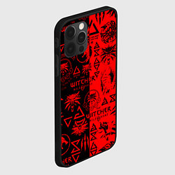 Чехол для iPhone 12 Pro THE WITCHER LOGOBOMBING BLACK RED, цвет: 3D-черный — фото 2