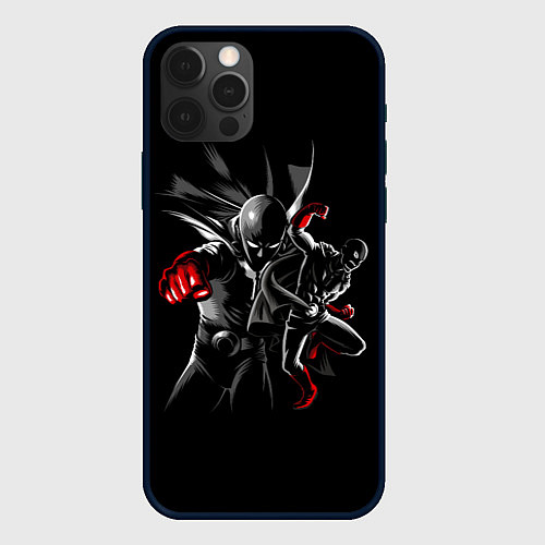 Чехол iPhone 12 Pro One Punch Man Saitama / 3D-Черный – фото 1