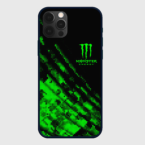 Чехол iPhone 12 Pro Monster Energy Текстура / 3D-Черный – фото 1