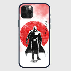 Чехол iPhone 12 Pro Сайтама красный дым One Punch-Man