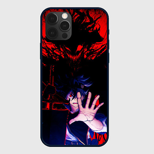 Чехол iPhone 12 Pro Аста и его черный демон Черный клевер / 3D-Черный – фото 1