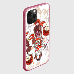 Чехол для iPhone 12 Pro GENSHIN IMPACT АРТ ПЕРСОНАЖИ ИГРЫ, цвет: 3D-малиновый — фото 2