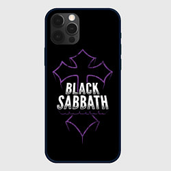 Чехол для iPhone 12 Pro Black Sabbat Cross, цвет: 3D-черный