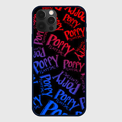 Чехол iPhone 12 Pro POPPY PLAYTIME LOGO NEON, ХАГИ ВАГИ