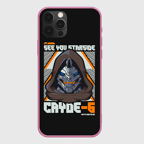 Чехол iPhone 12 Pro Cayde-6 арт / 3D-Малиновый – фото 1