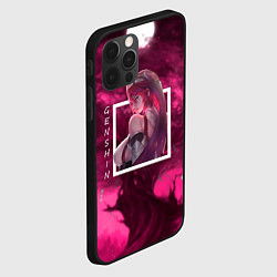 Чехол для iPhone 12 Pro Розария Rosaria, Genshin Impact Геншин импакт, цвет: 3D-черный — фото 2