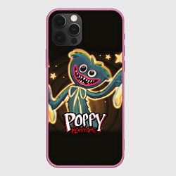 Чехол для iPhone 12 Pro POPPY PLAYTIME ГЛИТЧ ПОППИ ПЛЕЙТАЙМ, цвет: 3D-малиновый