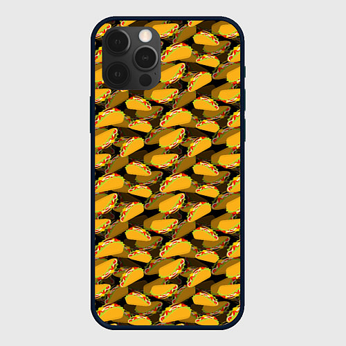 Чехол iPhone 12 Pro Тако Tacos / 3D-Черный – фото 1