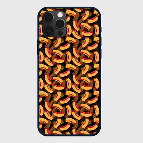 Чехол iPhone 12 Pro Хот-Доги Hot Dogs / 3D-Черный – фото 1