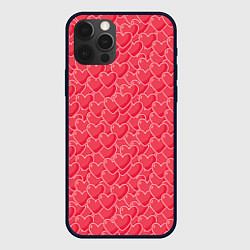 Чехол для iPhone 12 Pro Моя Любовь сердечки, цвет: 3D-черный
