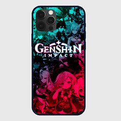 Чехол iPhone 12 Pro GENSHIN IMPACT NEON HEROES ГЕНШИН ИМПАКТ НЕОН ГЕРО