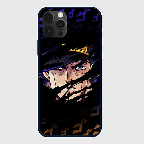 Чехол iPhone 12 Pro JOJOS BIZARRE ADVENTURE ЛИЦО ГЕРОЯ / 3D-Черный – фото 1