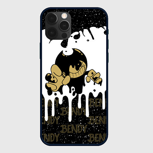 Чехол iPhone 12 Pro КРУТОЙ BENDY AND THE INK MACHINE / 3D-Черный – фото 1