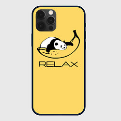 Чехол iPhone 12 Pro Relax - панда на банане