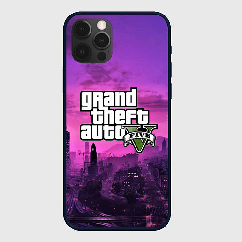 Чехол iPhone 12 Pro GTA ONLINE 5 / 3D-Черный – фото 1