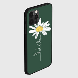 Чехол для iPhone 12 Pro Let it be - цветок ромашка, цвет: 3D-черный — фото 2