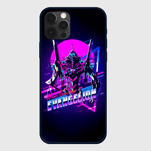 Чехол iPhone 12 Pro Ева 01 - Neon Genesis Evangelion / 3D-Черный – фото 1