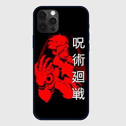 Чехол для iPhone 12 Pro СУКУНА ДЕМОН, МАГИЧЕСКАЯ БИТВА НА СПИНЕ, цвет: 3D-черный