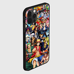 Чехол для iPhone 12 Pro ВСЕ ГЕРОИ АНИМЕ ВАН ПИС ALL HEROES ONE PIECE, цвет: 3D-черный — фото 2