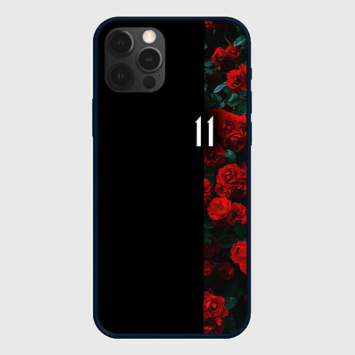 Чехол iPhone 12 Pro РОЗЫ 11 / 3D-Черный – фото 1