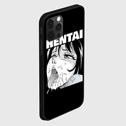 Чехол для iPhone 12 Pro HENTAI девочка ahegao, цвет: 3D-черный — фото 2