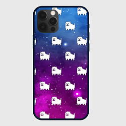 Чехол iPhone 12 Pro UNDERTALE DOGS PATTERN SPACE