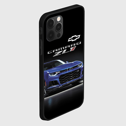 Чехол iPhone 12 Pro Chevrolet Camaro ZL1 Motorsport / 3D-Черный – фото 2