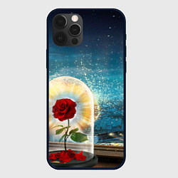 Чехол для iPhone 12 Pro Роза в Колбе, цвет: 3D-черный