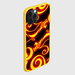 Чехол для iPhone 12 Pro ОГНЕННОЕ ТАТУ ДРАКЕНА DRAKEN FIRE TATTOO, цвет: 3D-желтый — фото 2