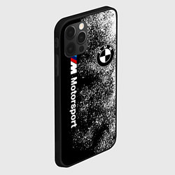 Чехол для iPhone 12 Pro БМВ Черно-белый логотип, цвет: 3D-черный — фото 2