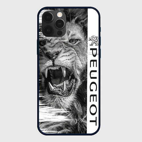 Чехол iPhone 12 Pro Peugeotlion / 3D-Черный – фото 1