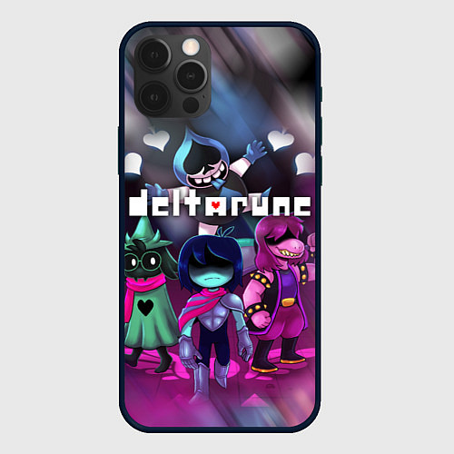 Чехол iPhone 12 Pro DELTARUNE ГЕРОИ В БОЙ! / 3D-Черный – фото 1