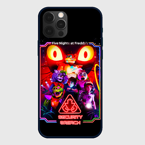 Чехол iPhone 12 Pro Five nights at freddys security breach / 3D-Черный – фото 1