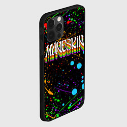 Чехол для iPhone 12 Pro MANESKIN, ЦВЕТНЫЕ КРАСКИ, БРЫЗГИ, цвет: 3D-черный — фото 2