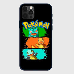 Чехол iPhone 12 Pro Стартовые покемоны - Pokemon