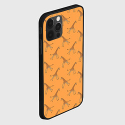 Чехол для iPhone 12 Pro Жирафы паттерн, цвет: 3D-черный — фото 2