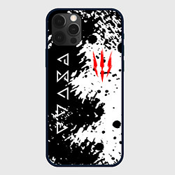 Чехол iPhone 12 Pro The Witcher black & white