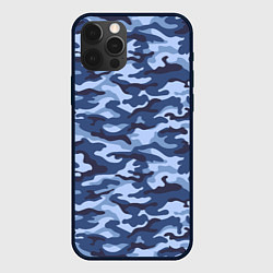 Чехол iPhone 12 Pro Синий Камуфляж Camouflage