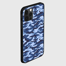 Чехол для iPhone 12 Pro Синий Камуфляж Camouflage, цвет: 3D-черный — фото 2