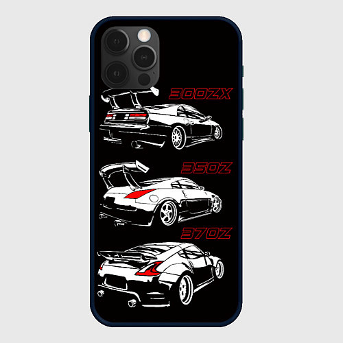 Чехол iPhone 12 Pro NISSAN 300 ZX 350Z 370Z JDM STYLE / 3D-Черный – фото 1