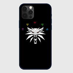 Чехол для iPhone 12 Pro LOGO THE WITCHER, цвет: 3D-черный